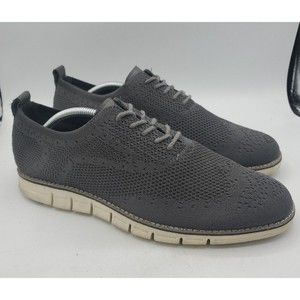 Hawkwell Goods for Life Men's Knit Lace Up Oxford Shoes Size 11 M Grey
